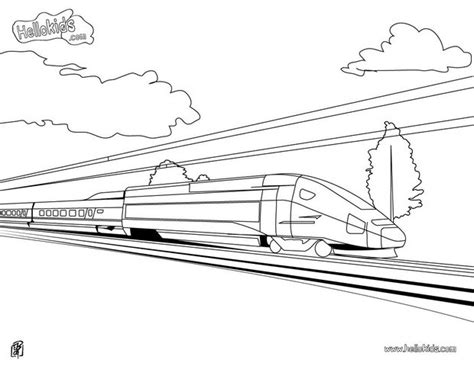 bullet train  colouring pages