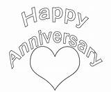 Anniversary Coloring Happy Pages Drawing Template sketch template