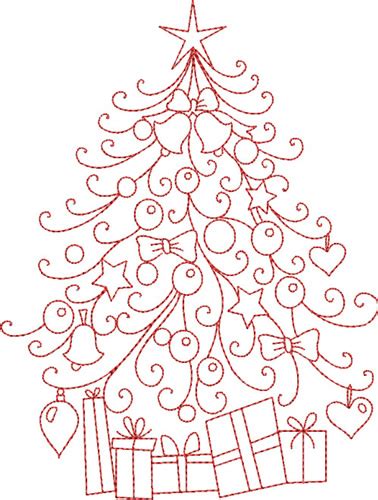 hand embroidery pattern christmas tree