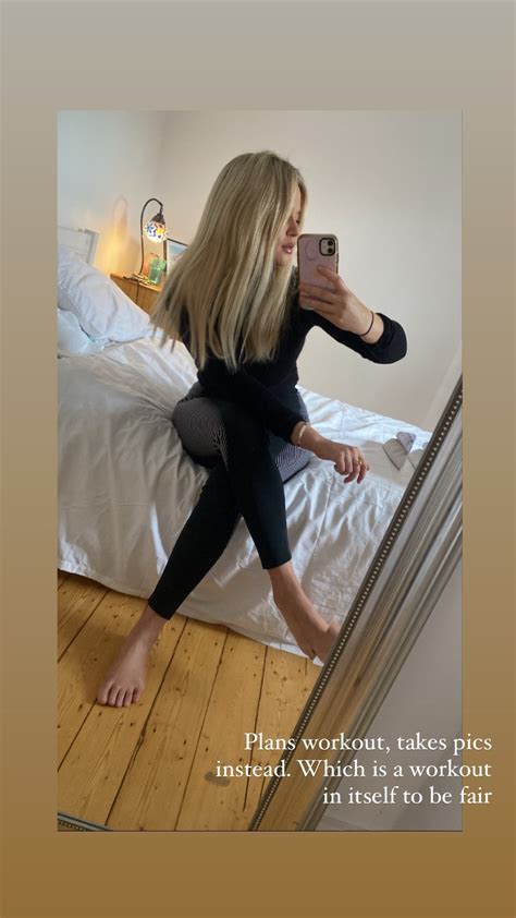 emily atack admits she s avoiding the gym as she takes selfies in