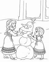 Coloring Olaf Frozen Pages Printable Sisters Elsa Anna Snowman Build Do Kids Colouring Color Print Sister Wanna Movie Disney Big sketch template