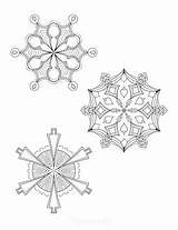 Snowflake Snowflakes Detailed Colo sketch template