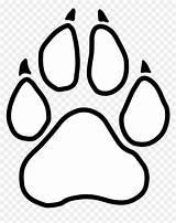 Paw Print Panther Outline Clipart Background Transparent Graphic Little Clip Cliparts Vhv Library sketch template