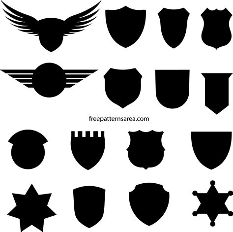 badge  crest silhouette vector shapes
