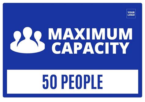 maximum capacity editable horizontal sign capacity templates event room