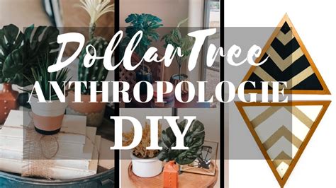dollar tree diy room decor anthropologie inspired youtube
