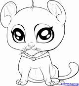 Coloring Animals Pages Baby Cartoon Cute Animal Kids Draw Lion Printable Drawing Zoo Drawings Print Anime Step Color Boys Easy sketch template