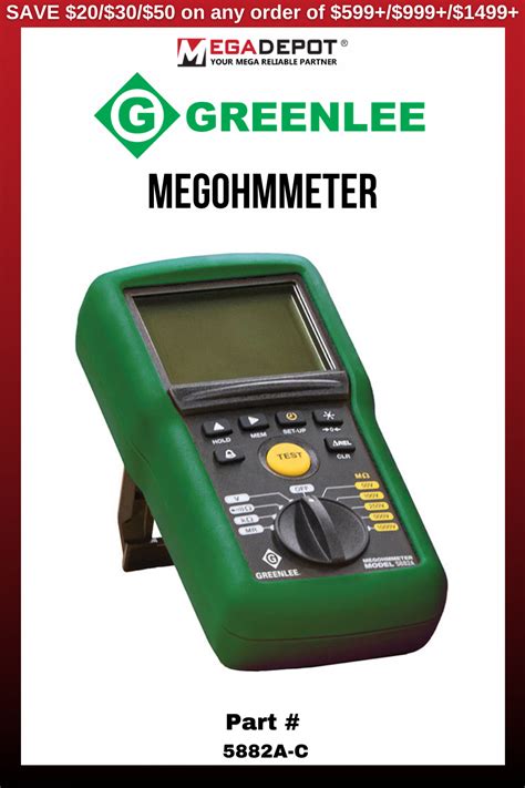 buy greenlee    megohmmeter   data storage graphing calculator timer