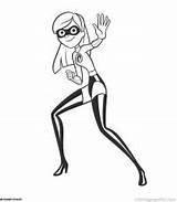 Coloring Pages Incredibles Violet sketch template