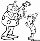 Birthday Coloring Clown Online Pages Thecolor sketch template