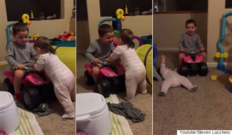 big brother gives his little sister the cutest pep talk ever