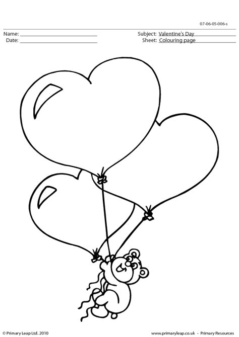 valentines day worksheet colouring page
