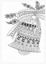 Christmas Coloring Zentangle Bell Pages Color Events Patterns Adult Justcolor Children Kids Adults Special sketch template