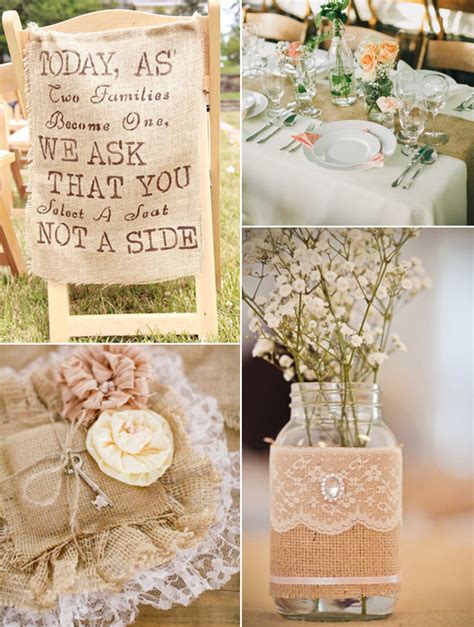 Perfect Rustic Chic Lace And Burlap Wedding Ideas And Supplies