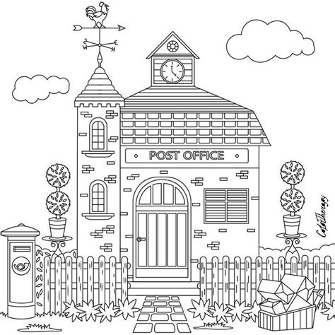 post office coloring pages preschool kids