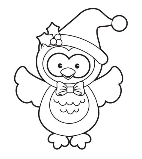 owl template  owl coloring pages  christmas