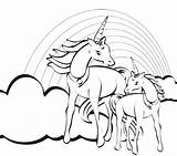 Unicorn Coloring Pages Printable Rainbow Fat Girls Color Pdf Cool Hard Cute Getcolorings Getdrawings Pag Two Colorings Little Print sketch template