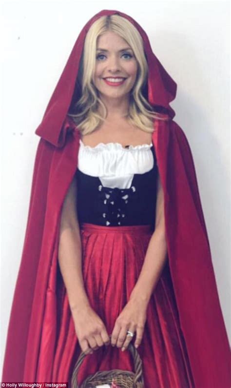 holly willoughby sends fans wild as red riding hood