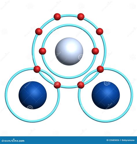 wassermolekuel auf weissem hintergrund stock abbildung illustration von