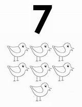 Coloring Pages Number Kids Sheets Shape Shapes Birds Learning sketch template