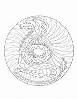 Dragon Coloring Mandalas Mandala Pages Color Print Kids Adults Printable Ready Difficult Zen Coloriage Children Imprimer Incredible Colouring Animal Books sketch template