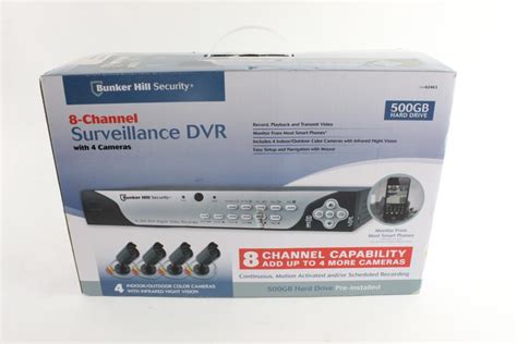 bunker hill security  channel surveillance dvr gb hard drive property room