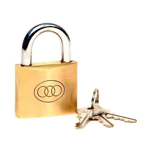 mm tri circle brass padlock padlocks   lockers