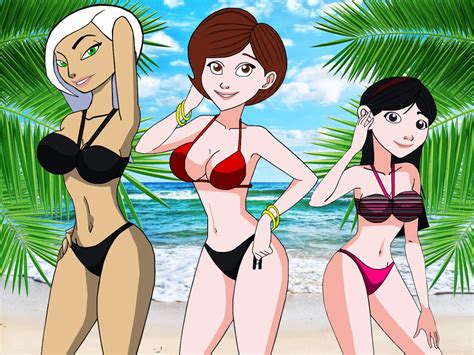 the incredibles beach girls by carlshocker on deviantart