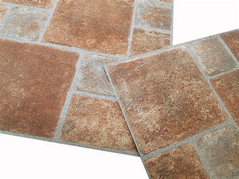 vinyl floor tiles squares tile  adhesive easy  fit  design