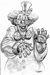 Clowns Pancho Creepy Jester Palhaço Wicked Macabre Hip Tatuagem sketch template