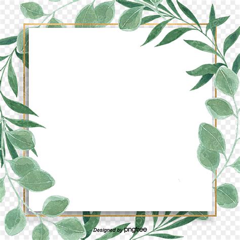 green leaf border frame clipart greenery background botanical  xxx