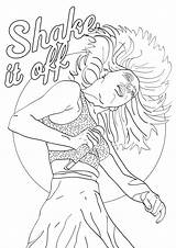 Swift Taylor Coloring Pages Printable Coloring4free Print Color Easy Getcolorings Fashion Shake Off Kids Drawing Realistic Getdrawings sketch template