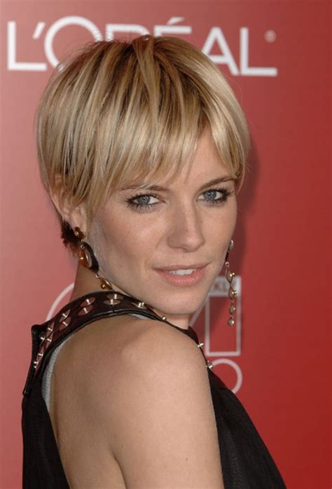 Very Short Hairstyles For Straight Hair Sienna Miller