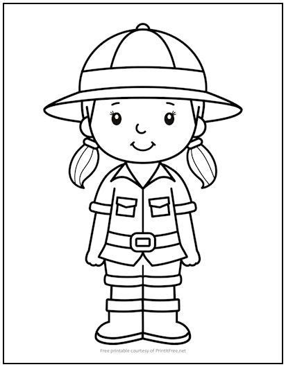 zookeeper girl coloring page  kids zoo coloring pages zoo animal