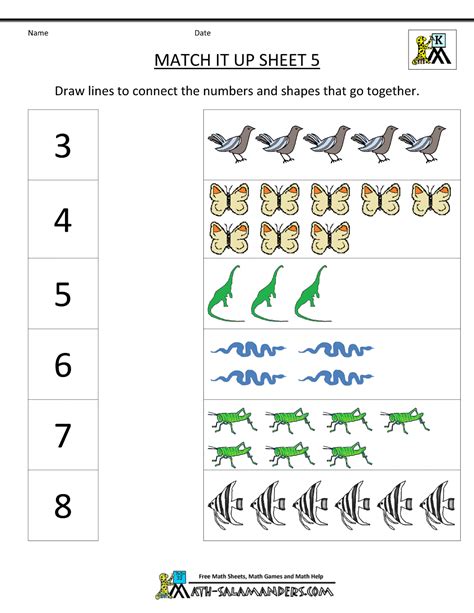 kindergarten math sheets kindergarten