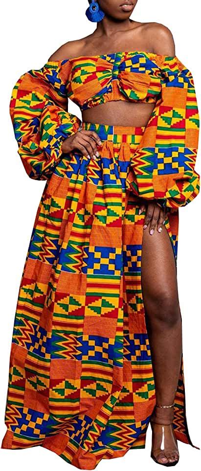 two piece african skirt set