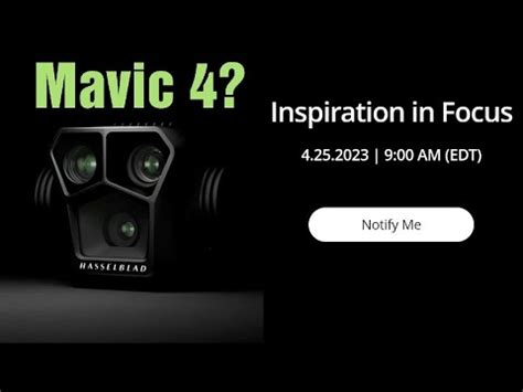 dji inspiration  focus mavic  confirmed youtube