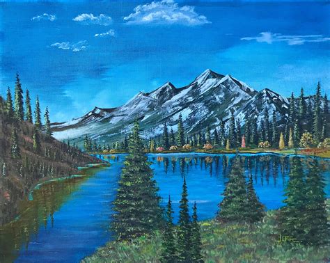 original oil painting mountain  lake painting nature oil etsy