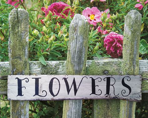 flowers sign flowers wooden sign flowers shabby chic