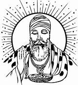 Guru Nanak Angad sketch template