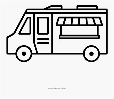 food truck coloring page food truck coloring sheet  transparent