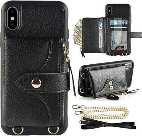 amazoncom lameeku wallet case  iphone xs  iphone   inches credit card holder