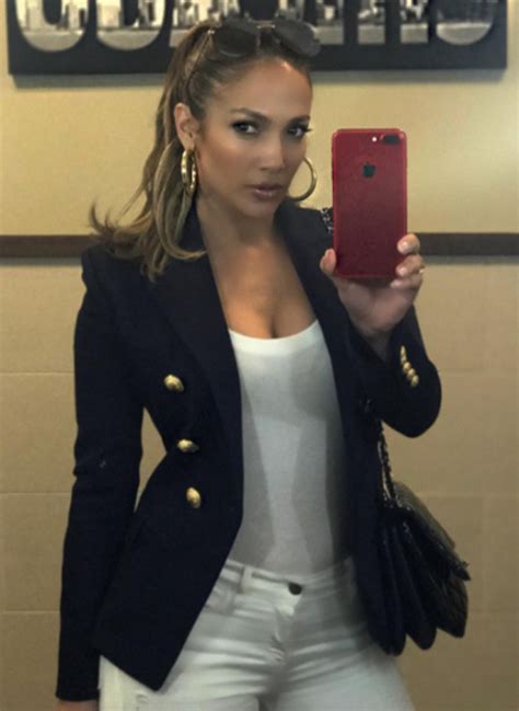 jennifer lopez instagram boob job debate with red hot selfie daily star
