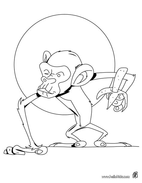 monkey   banana coloring pages hellokidscom