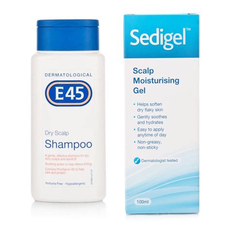 e45 dry scalp shampoo sedigel scalp moisturising gel chemist direct