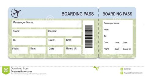 boarding pass template   resume templates