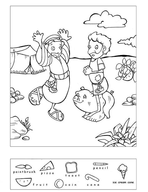 prodigal son coloring pages coloring home