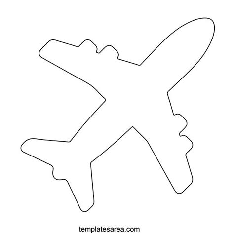 printable airplane silhouette template templatesarea