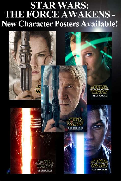 star wars  force awakens  character posters