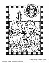 Brown Snoopy Linus Peanuts Hallowen Laff sketch template